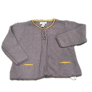 Obaibi Made in France Girls Gray Cardigan Size 18 months